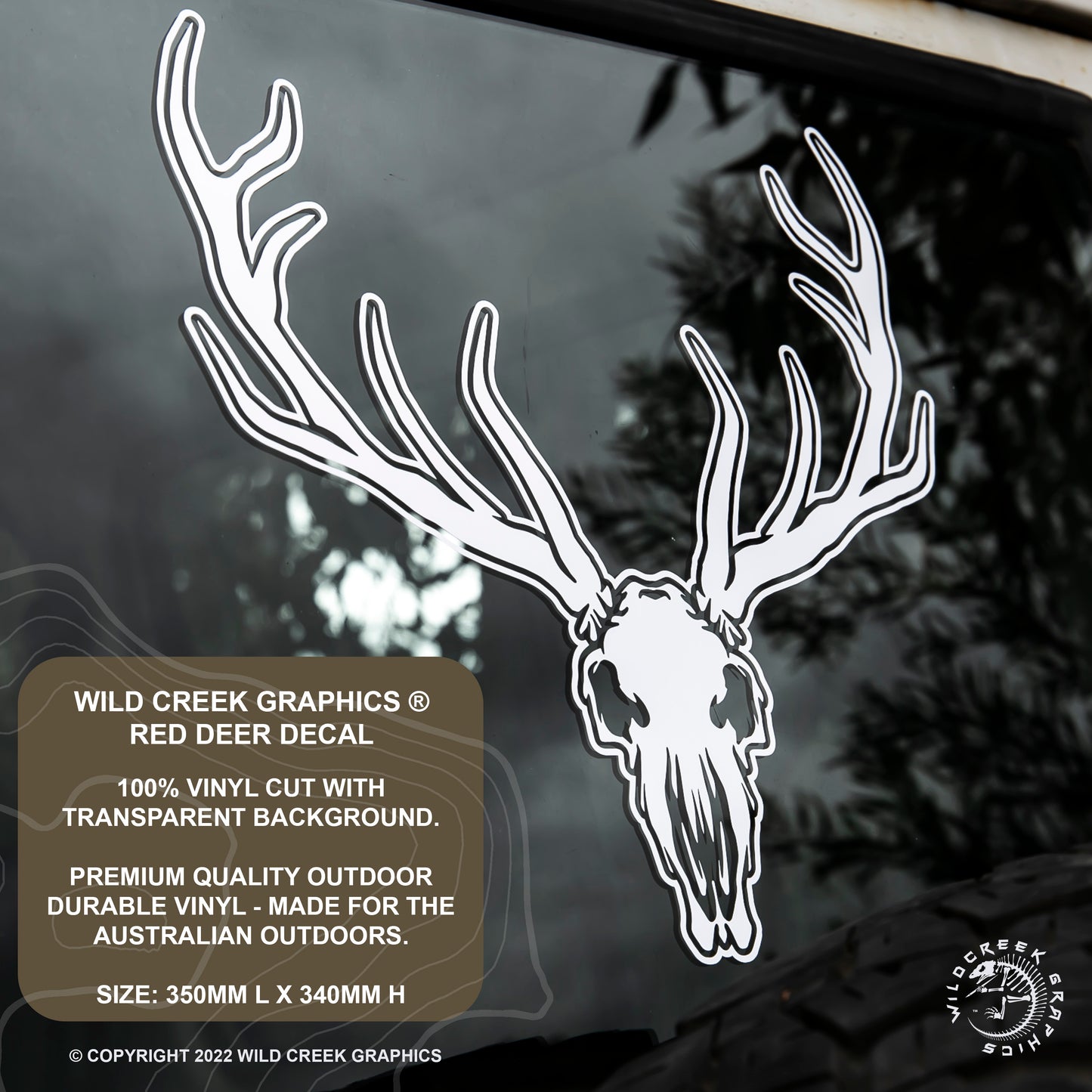 Large Red Stag Graphic - Wild Creek Graphics®